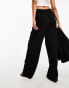 Фото #3 товара YAS tailored wide leg trouser co-ord in black - BLACK