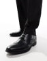 Фото #6 товара ASOS DESIGN faux leather brogue shoes in black