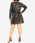 ფოტო #2 პროდუქტის Plus Size Bright Lights Mini Dress