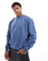 ASOS DESIGN boxy oversized sweatshirt in blue