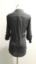 Halston Heritage Spread Collar Button down Blouse Shirt Long sleeve Charcoal XS