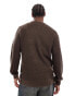 ONLY & SONS ribbed knit jumper in brown