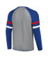 ფოტო #3 პროდუქტის Men's Gray, Royal Buffalo Bills Kickoff Raglan Long Sleeve T-shirt