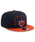Фото #2 товара Men's Navy, Orange Chicago Bears Headline 9FIFTY Snapback Hat