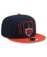 Men's Navy, Orange Chicago Bears Headline 9FIFTY Snapback Hat