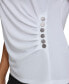 Women's Gathered Button-Side Top