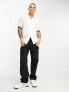 ASOS DESIGN regular fit viscose shirt with revere collar in white