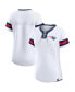 Women's White New England Patriots Sunday Best Lace-Up T-shirt