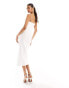 Фото #4 товара Vesper exclusive cami ruched bust midi dress in white