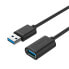 Кабель USB Unitek International UNITEK Y-C457GBK - 1 м - USB A - USB A - USB 3.2 Gen 1 (3.1 Gen 1) - 5000 Mбит/с - Черный