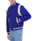 ფოტო #3 პროდუქტის Men's Varsity Jacket with Faux Leather Trim