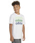 Big Boys Short-Sleeve Linear Stack Logo Graphic Cotton T-Shirt