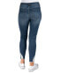 Фото #2 товара Juniors' Mid-Rise Button-Fly Distress Jeans