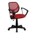 Фото #4 товара Mid-Back Red Mesh Swivel Task Chair With Arms