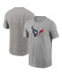 Фото #1 товара Men's Heathered Gray Houston Texans Primary Logo T-shirt