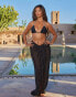 Moda Minx X Sophie Piper chiffon ruffle maxi sarong in black