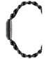 ფოტო #2 პროდუქტის Women's Black Alloy Chain with Black Insert Bracelet Set Watch, 22mm