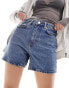 Фото #3 товара Weekday Eya high waisted denim shorts in 90's blue