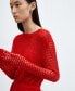 ფოტო #4 პროდუქტის Women's Openwork Knit Sweater