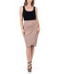 ფოტო #4 პროდუქტის Women's Elastic Waist Knee Length Pencil Skirt