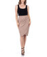 Women's Elastic Waist Knee Length Pencil Skirt