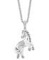 ფოტო #4 პროდუქტის EFFY® Diamond Horse 18" Pendant Necklace (1/20 ct. t.w.) in Sterling Silver