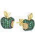 Фото #5 товара Tsavorite (2 ct. t.w.) and Yellow Sapphire (1/4 ct. t.w..) Apple Earrings in 14K Gold