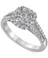 ფოტო #1 პროდუქტის Diamond Cushion Cluster Engagement Ring (3/4 ct. t.w. ) in 14k White Gold