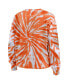 Фото #4 товара Women's Orange Clemson Tigers Tie-Dye Long Sleeve T-shirt