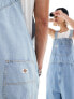 Dickies classic denim dungarees in vintage light blue