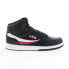Фото #1 товара Fila BBN 92 Mid 1CM00840-014 Mens Black Leather Lifestyle Sneakers Shoes 9.5