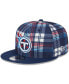 Фото #1 товара Men's Navy Tennessee Titans 2024 Sideline Statement 9FIFTY Snapback Hat