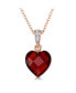 Фото #1 товара Sterling Silver Cubic Zirconia Heart shape Necklace