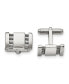 Фото #3 товара Stainless Steel Brushed and Polished with Cable Cufflinks