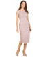 Фото #1 товара Women's 3D Applique Midi Dress with Cap Sleeves