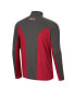 ფოტო #4 პროდუქტის Men's Crimson, Charcoal Washington State Cougars Two Yutes Raglan Quarter-Zip Windshirt
