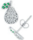 Фото #1 товара Серьги Giani Bernini Cubic Zirconia & Green Quartz Pear