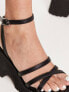 ASOS DESIGN – Trippy – Sandalen in Schwarz mit dicker, gerillter Sohle