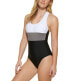 Фото #1 товара Calvin Klein Womens Scoop Neck Mio One Piece Swimsuit Black Size 10