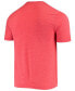 ფოტო #4 პროდუქტის Men's Red Los Angeles Angels Weathered Official Logo Tri-Blend T-shirt