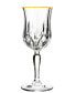 Opera Gold Collection 4 Piece Crystal Wine Glass with Gold Rim Set