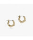 ფოტო #2 პროდუქტის Twisted Hoop Earrings - Paris Small Pave