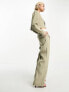 Фото #1 товара 4th & Reckless contrast waistband trouser co-ord in khaki