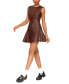 ფოტო #1 პროდუქტის Women's Croc-Embossed Mini Dress