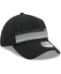 Фото #3 товара Men's Black Las Vegas Raiders Flawless Stripe 39THIRTY Flex Hat