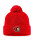 Фото #1 товара Men's Red Ottawa Senators Core Primary Logo Cuffed Knit Hat with Pom