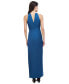 Women's Gathered Side-Slit Evening Gown 12 - фото #2