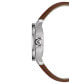 ფოტო #3 პროდუქტის Men's Swiss Automatic DS Action Brown Leather Strap Watch 41mm
