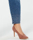 Фото #4 товара Inc International Concepts Women's Embellished Caviar Studs Skinny Jeans Blue 4