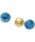 ფოტო #2 პროდუქტის Children's Crystal Ball Stud Earrings in 14k Gold